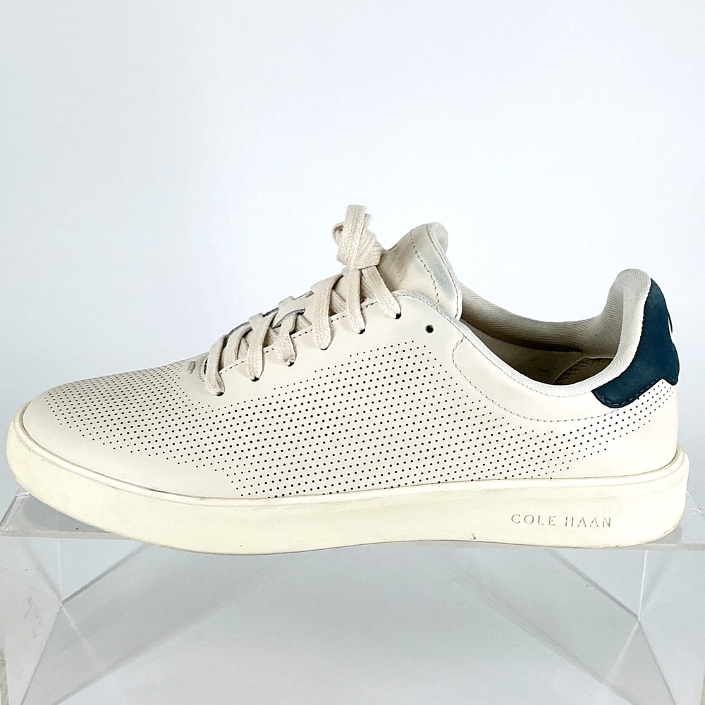 Cole Haan Grand Crosscourt Mens Size 9 Birch Perforated Leather Low Top Sneakers - Picture 3 of 16